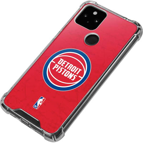 NBA Detroit Pistons Distressed Google Pixel 4a 5G Clear Case